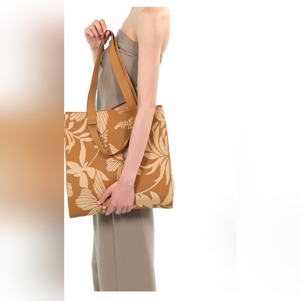 New! Tesi tan and brown tote bag bag or purse